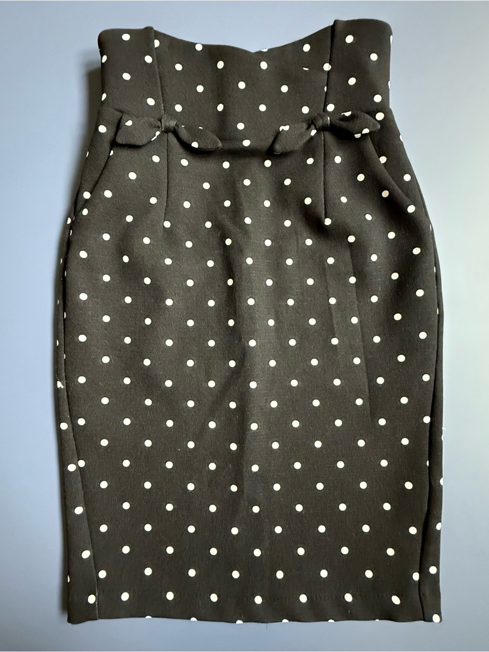 ❤️Like New Snidel High-Waist Black White Polka Dot Pencil Skirt